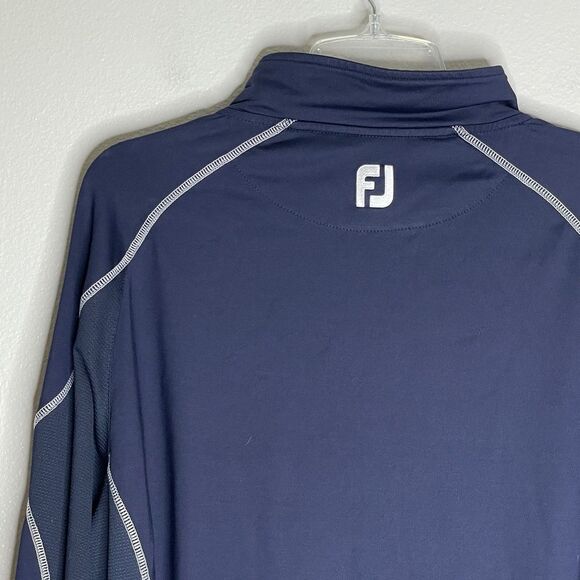FootJoy Men’s Navy Tech Midlayer Quarter Zip Golf Pullover Size Large - Picture 10 of 13
